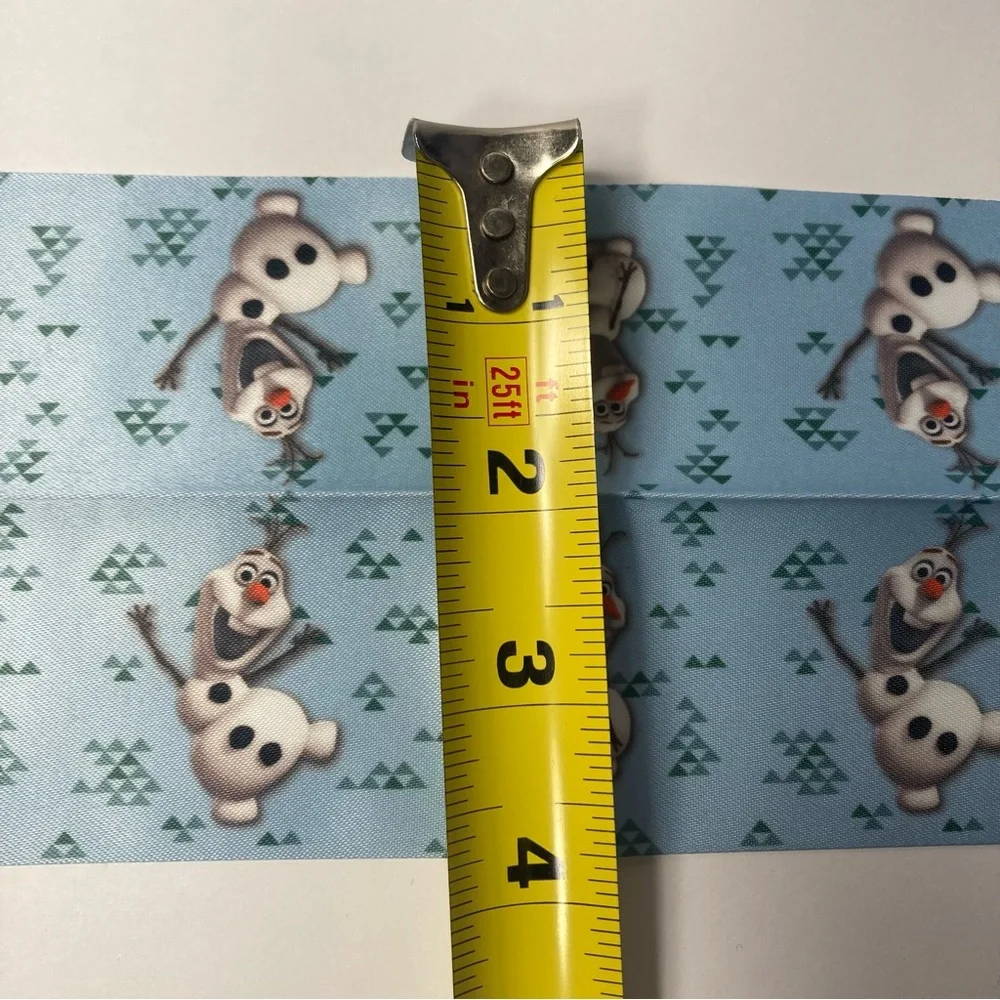 20 Disney Frozen Fancy Blanket Binding 4.75yd Dancing Olaf Fabric Strips Craft